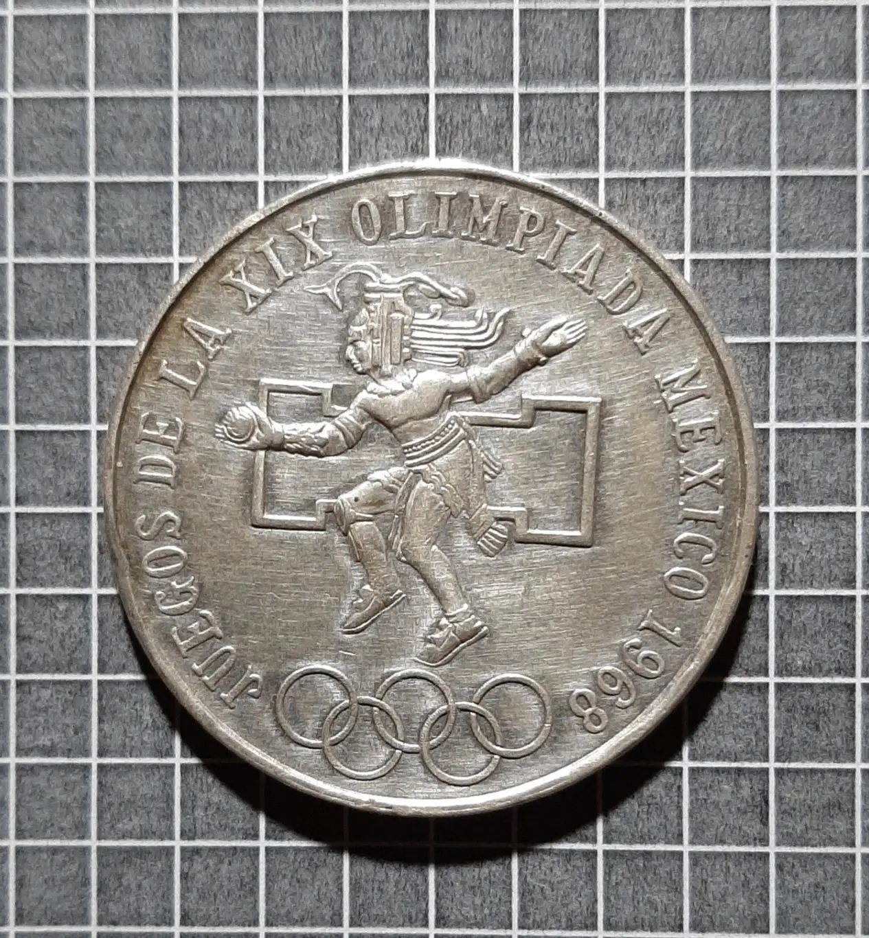 Монета 25 песо 1968 Олімпіада Мексика (срібло 0.720) 22,5 грамм