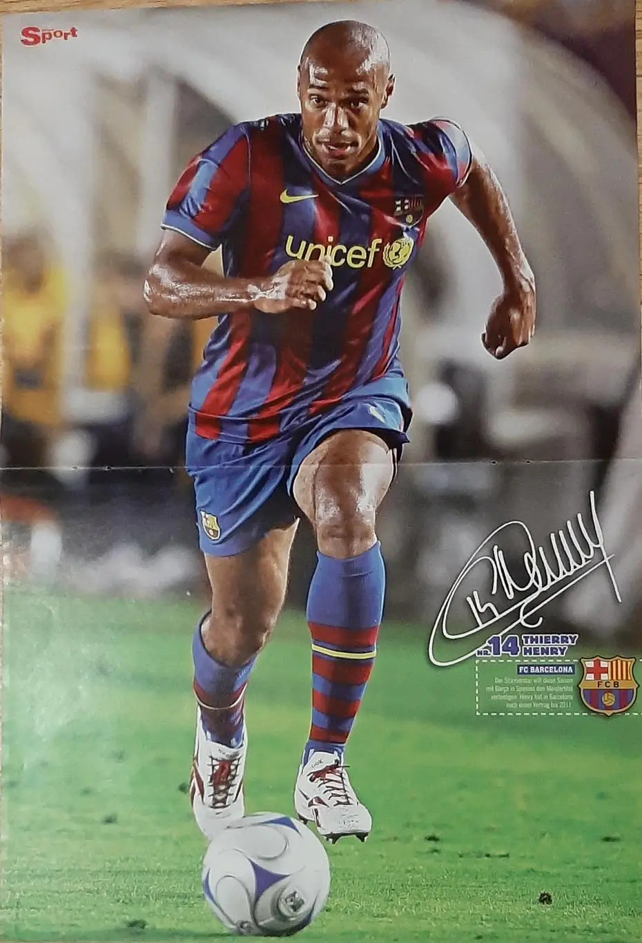 Постер двосторонній Тьєррі Анрі / Кобі Браянт з журналу Bravo Sport 2010