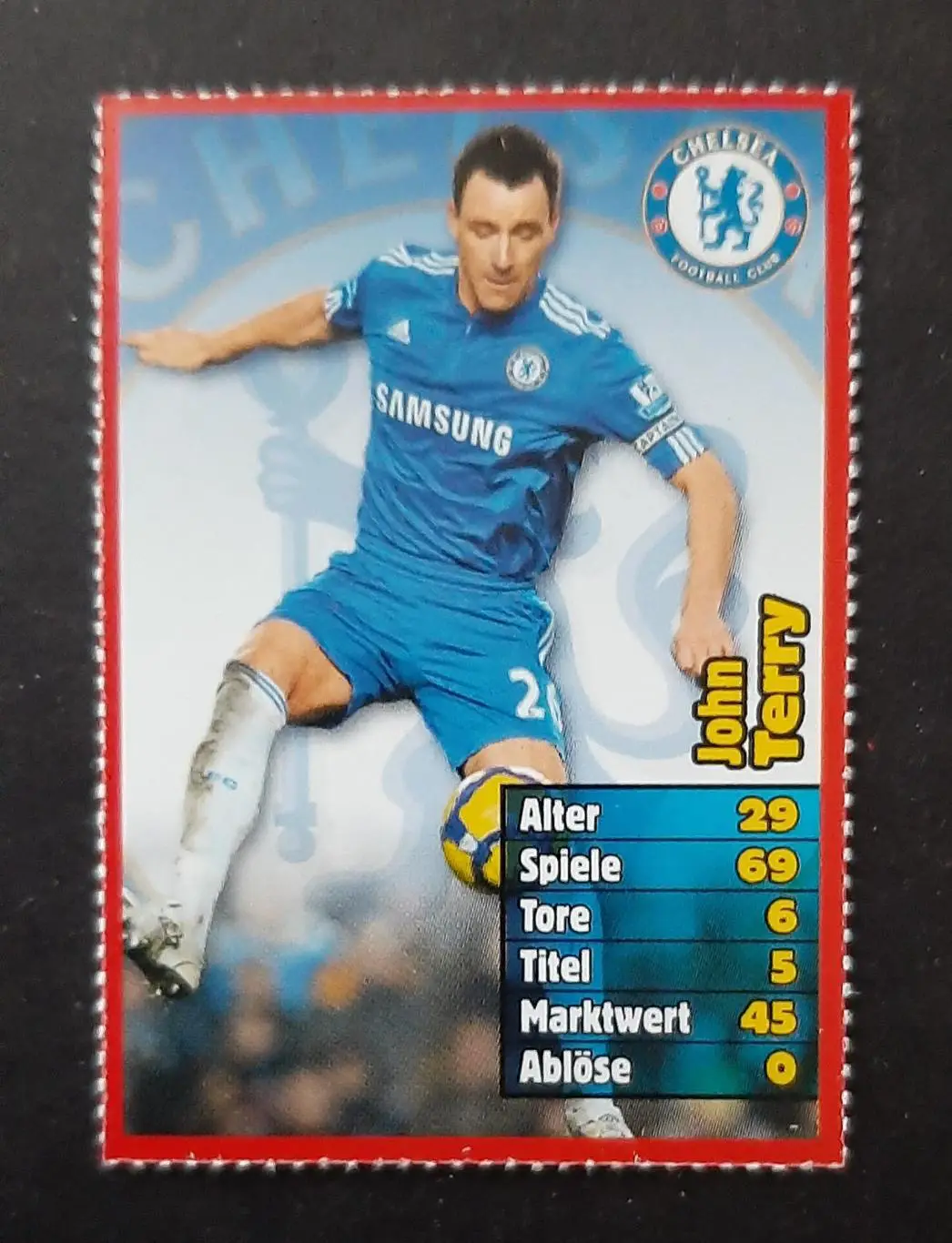 Картка John Terry /Джон Террі Челсі з журналу Bravo Sport 2010
