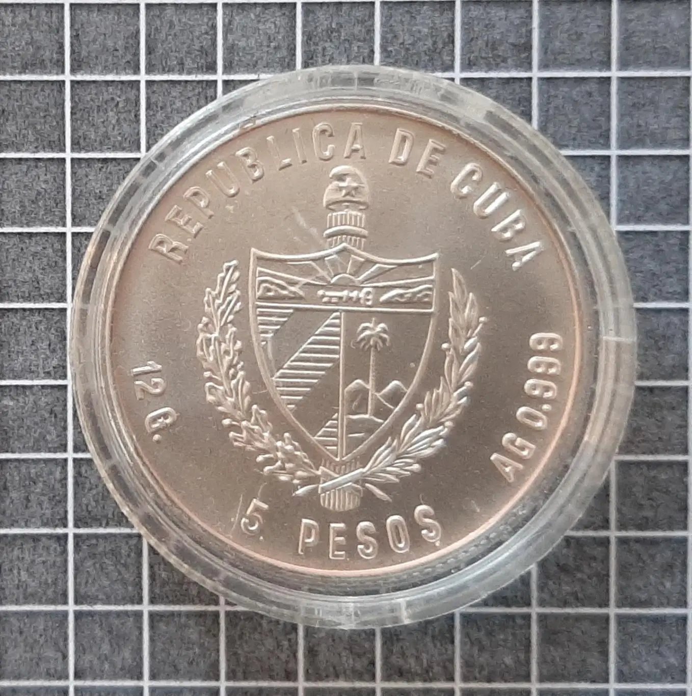 Монета 5 песо 1980 Куба Олімпіада 1980 (срібло 0,999 12 грам.) 1