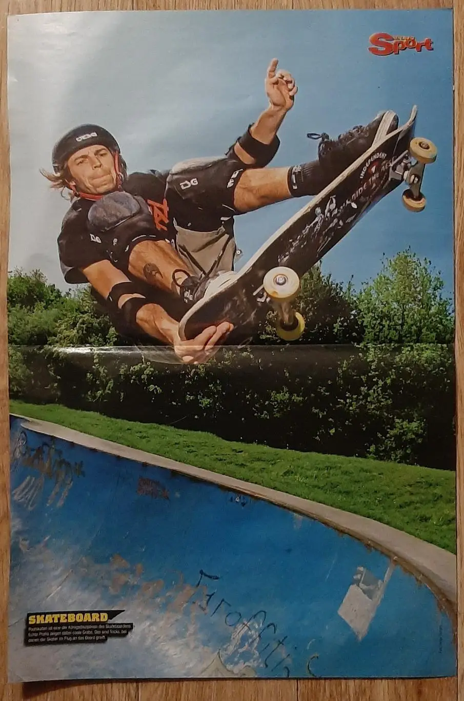 Постер двосторонній Ван дер Варт / скейтборд з журналу Bravo Sport 1