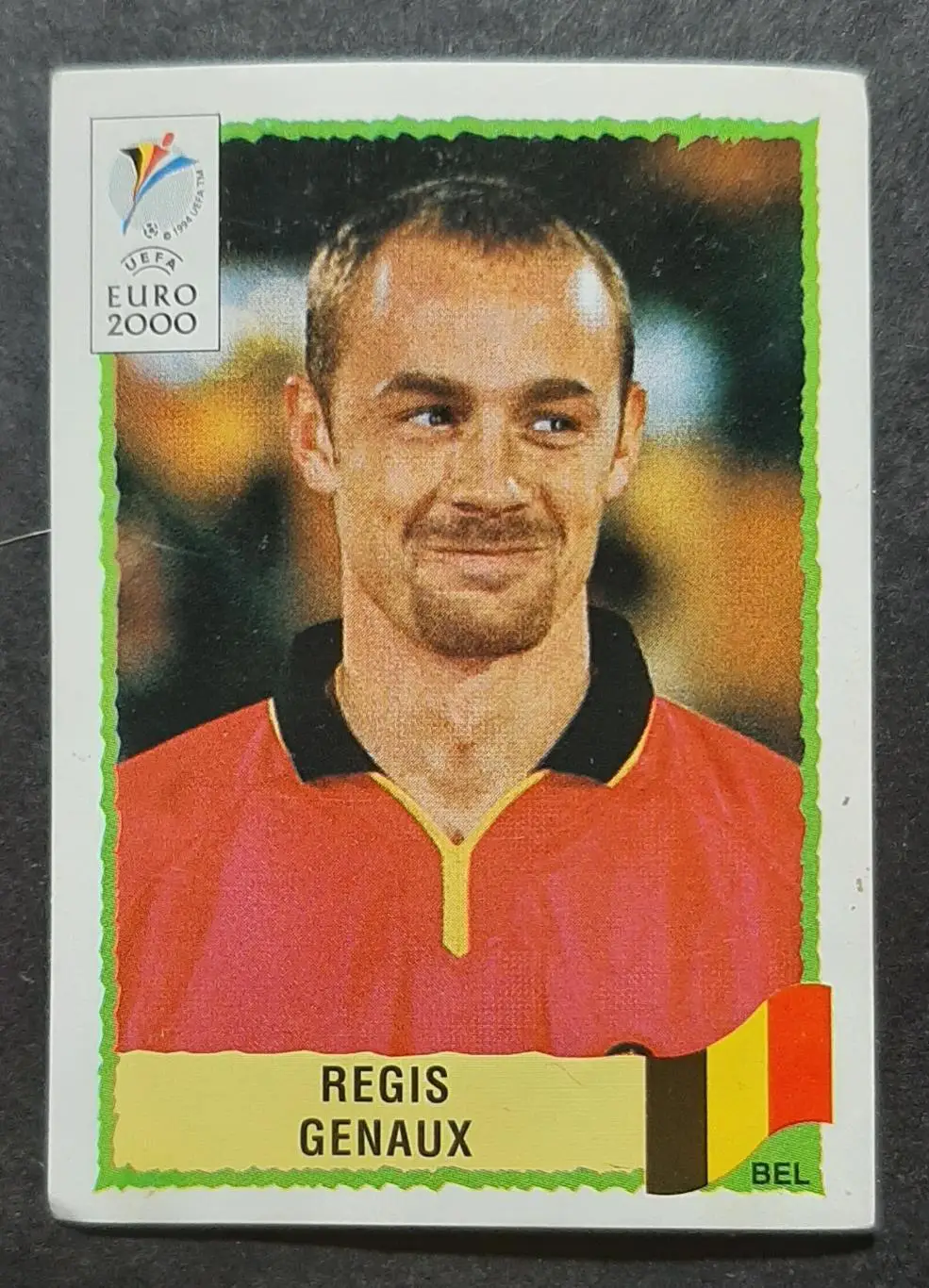 Наклейка Panini EURO 2000 Regis Genaus / Режіс Жено #99 Бельгія