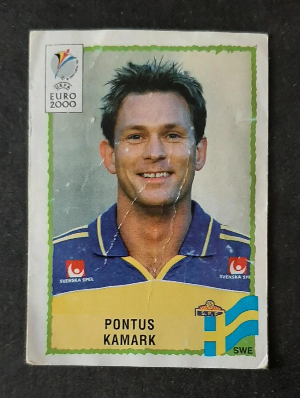 Наклейка Panini EURO 2000 Pontus Kamark / Понтус Комарк Швеція #124