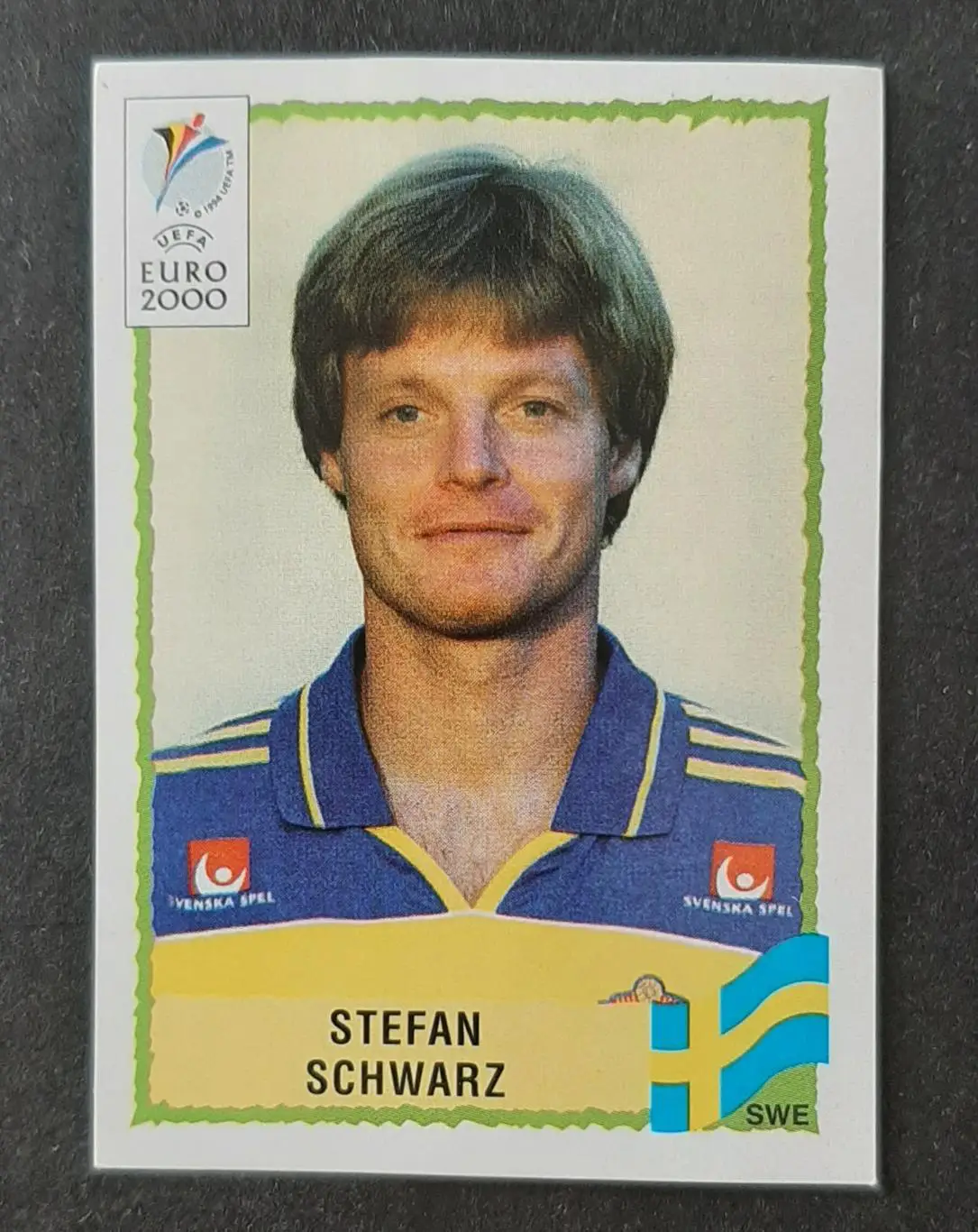 Наклейка Panini EURO 2000 Stefan Schwarz / Стефан Шварц Швеція #133