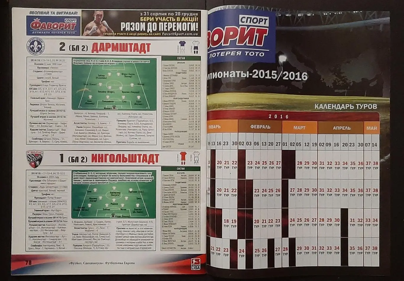 Футбол спецвипуск #1 вересень 2015 Футбольна Європа 2015/16 6