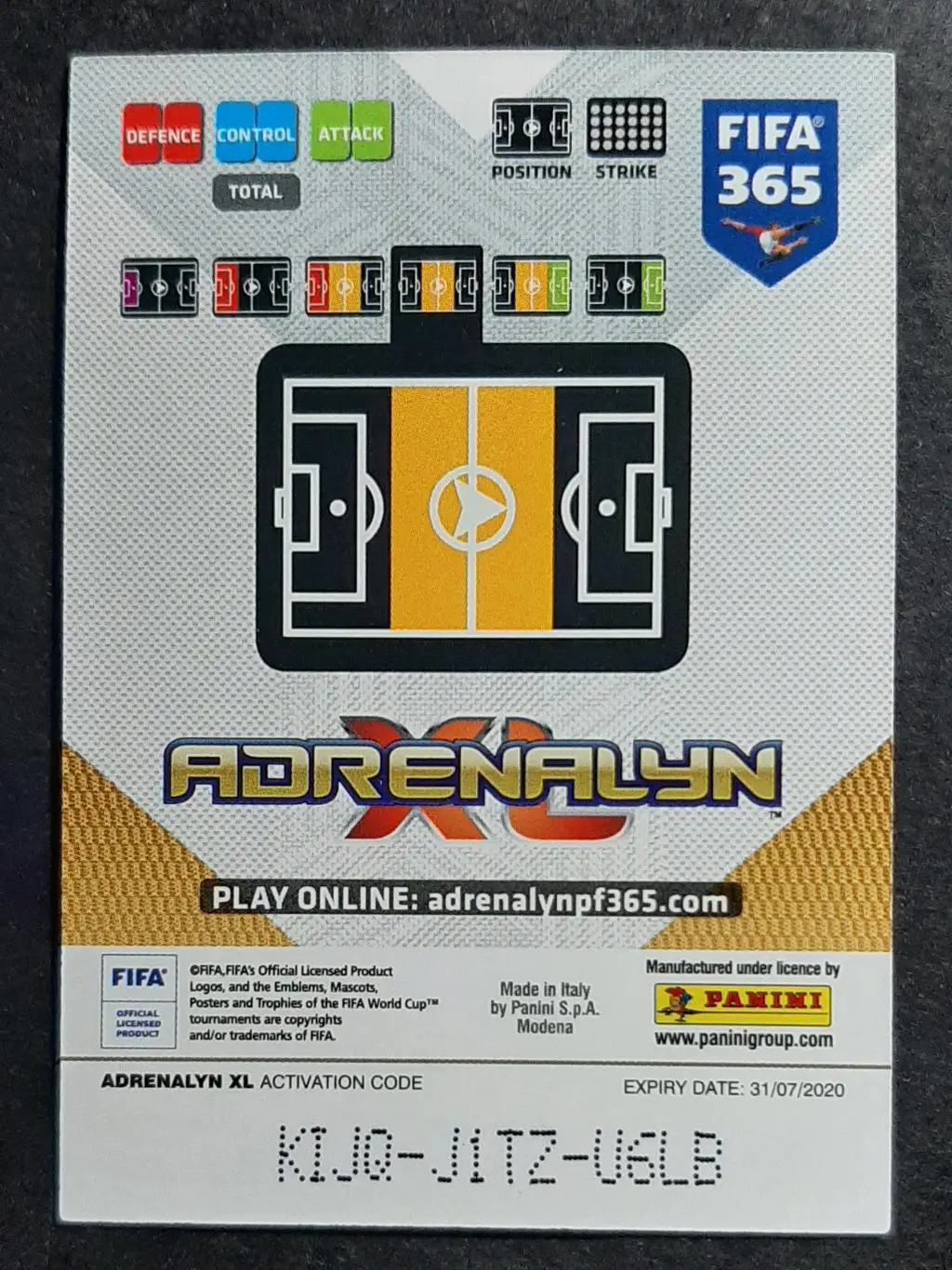 Картка Panini Luka Modric /Лука Модрич Реал Мадрид FIFA 365 1