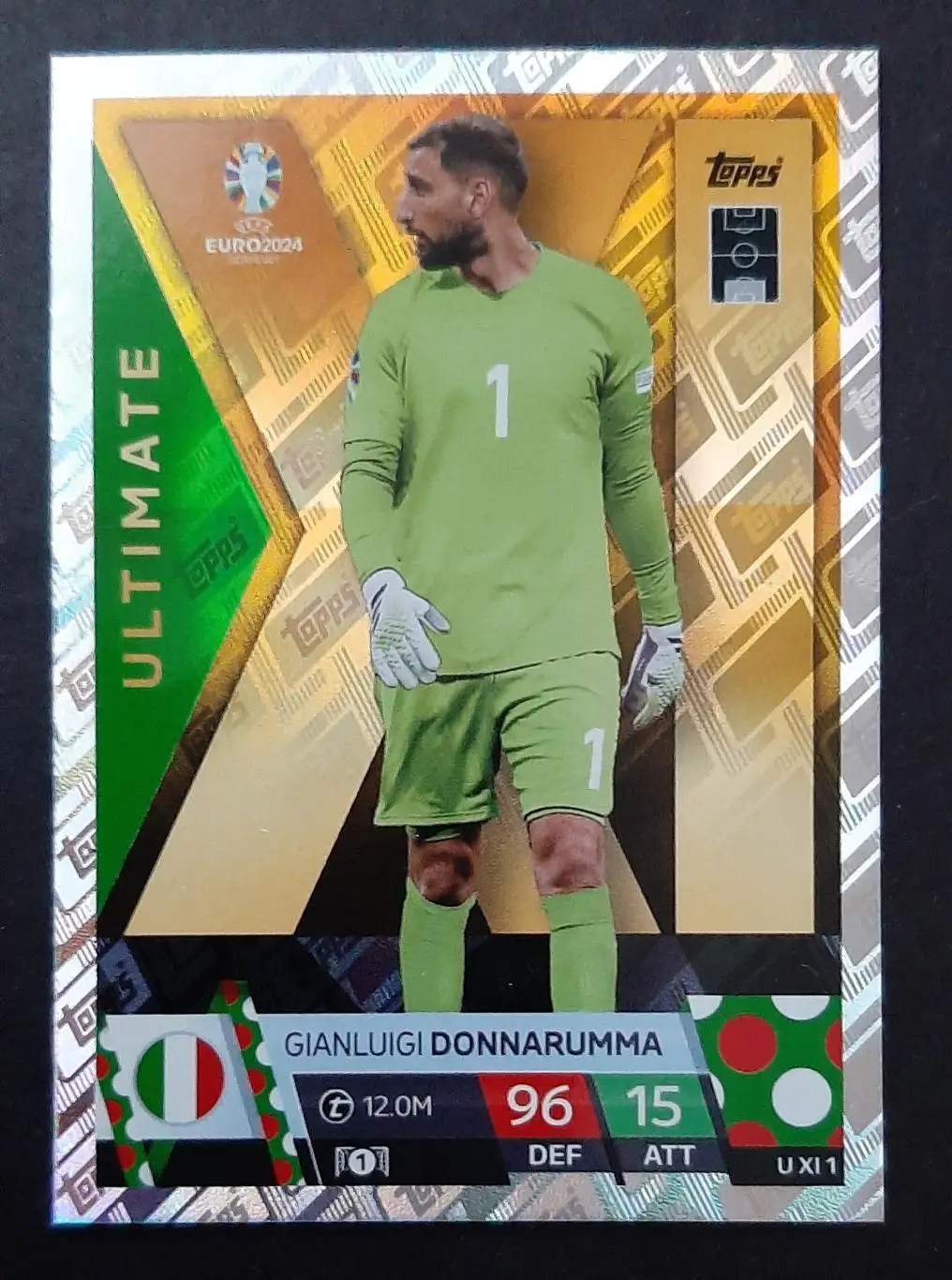 Картка Topps Gianluigi Donnarumma / Джанлуїджі Доннарумма Італія EURO ЄВРО 2024
