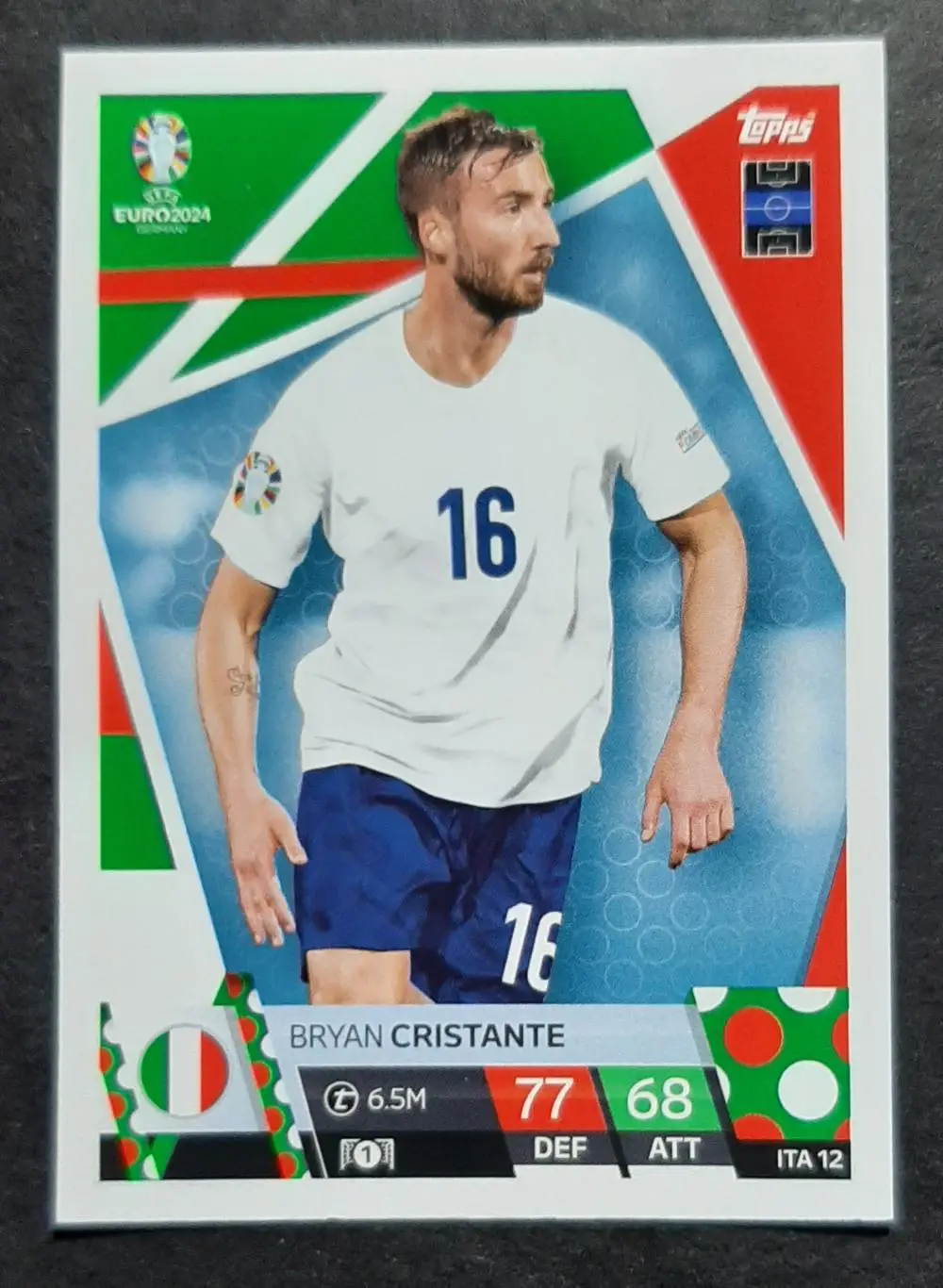 Картка Topps Bryan Cristante / Брайан Крістанте Італія EURO ЄВРО 2024