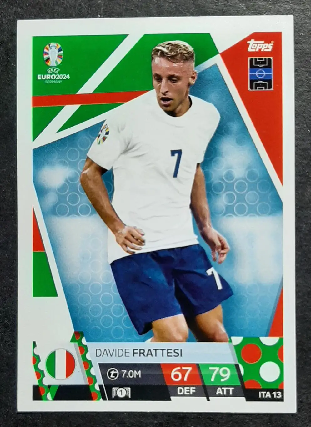 Картка Topps Davide Frattesi / Давіде Фраттезі Італія EURO ЄВРО 2024