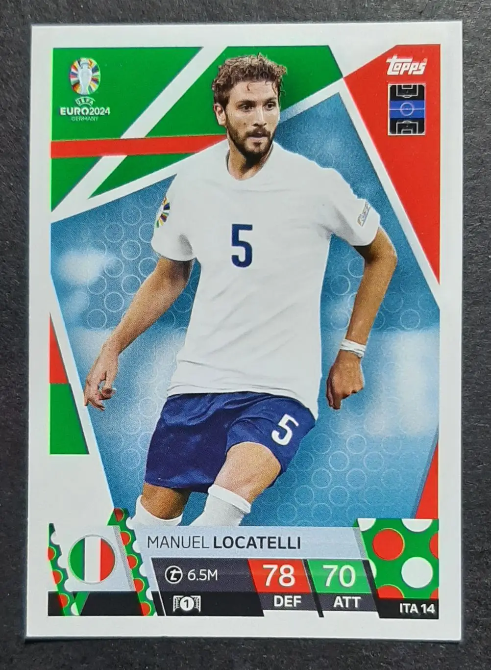 Картка Topps Manuel Locatelli / Мануель Локателлі Італія EURO ЄВРО 2024