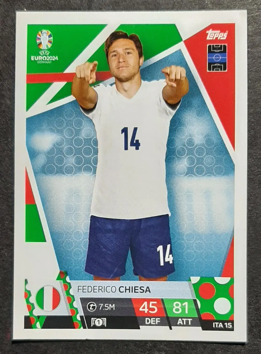 Картка Topps Federico Chiesa / Федеріко К'єза Італія EURO ЄВРО 2024