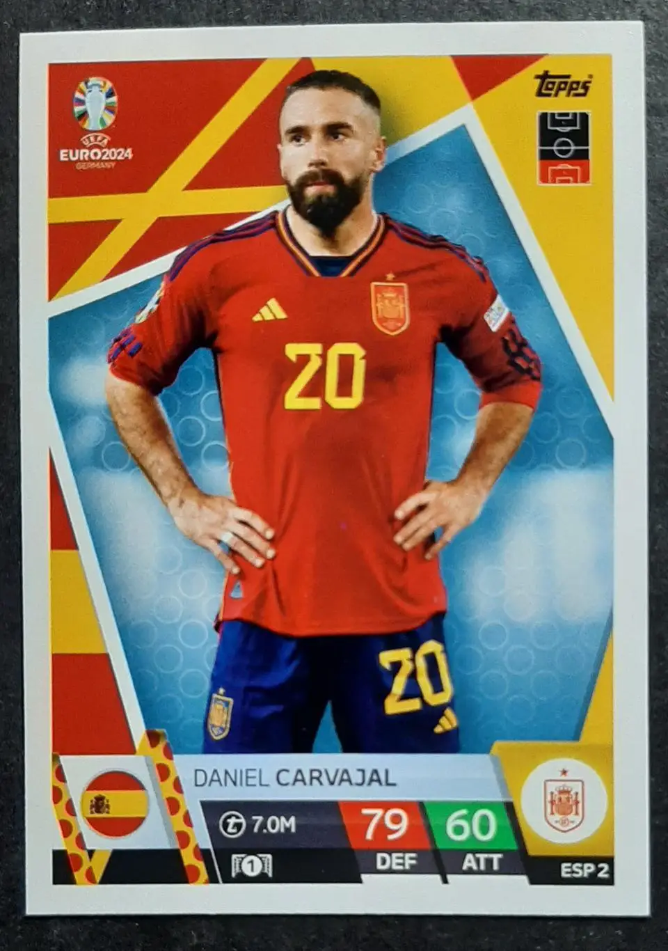 Картка Topps Daniel Carvajal Spain EURO 2024
