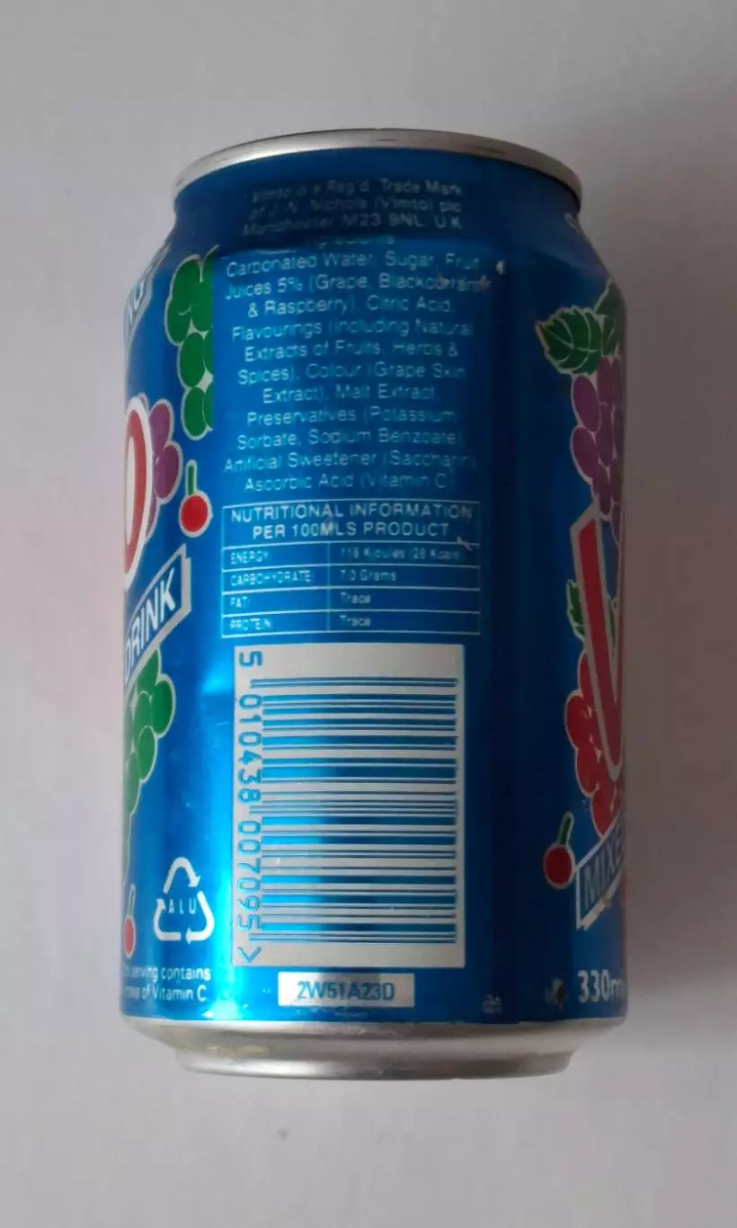 Баночка від напою Vimto Ем.- 0,33л. 1