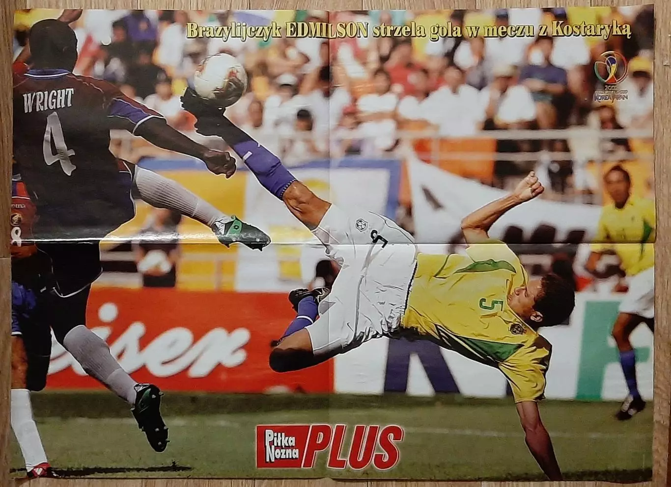 Постер двосторонній Іспанія /Едмілсон з журналу Pilka Nozna plus 2002 1