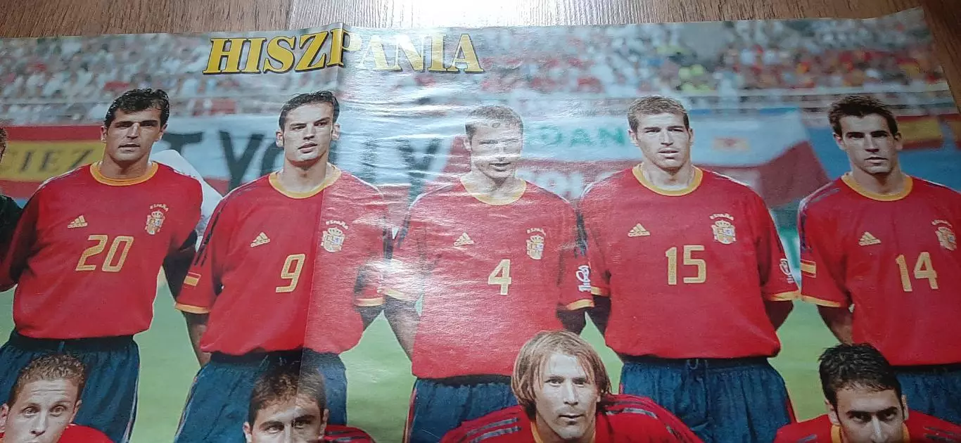 Постер двосторонній Іспанія /Едмілсон з журналу Pilka Nozna plus 2002 3