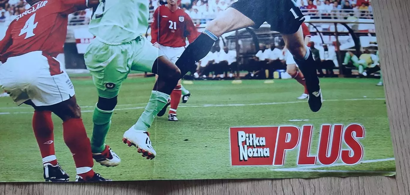 Постер двосторонній фрагменти матчу Нігерія - Англія з журналу Pilka Nozna 2002 3