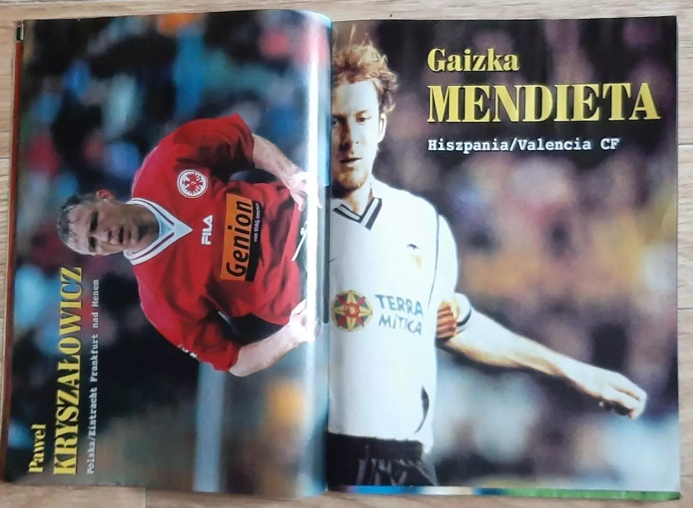 Журнал Pilka Nozna 2001 постер двосторонній Мендьєта / Елбер формат А2 5