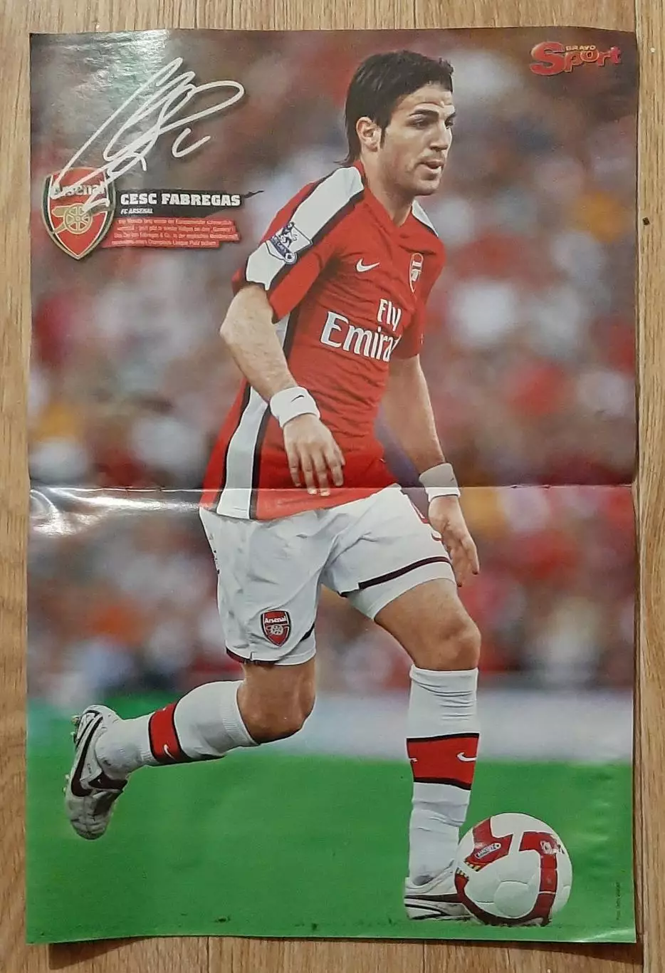 Постер двосторонній Фабрегас / Феттель (формула 1) з журналу Bravo Sport