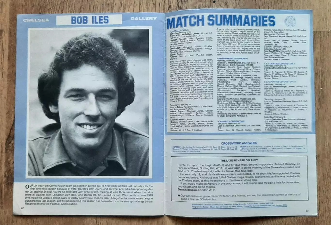 Chelsea /Челсі - Cardiff City/ Кардіфф Сіті 01.03.1980 Division 2. 5