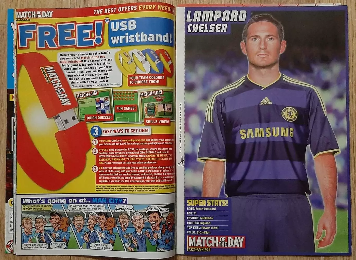 Журнал Match of the day 2009 постер Торрес 58?40 см.Постери Роналду,Лампард,Руні 3