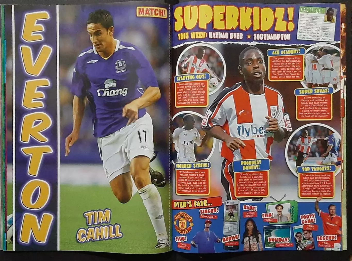 Журнал Match! 2007 постери Richards,Carvalho,Anderson,Newcastle,Cahill,Young 6