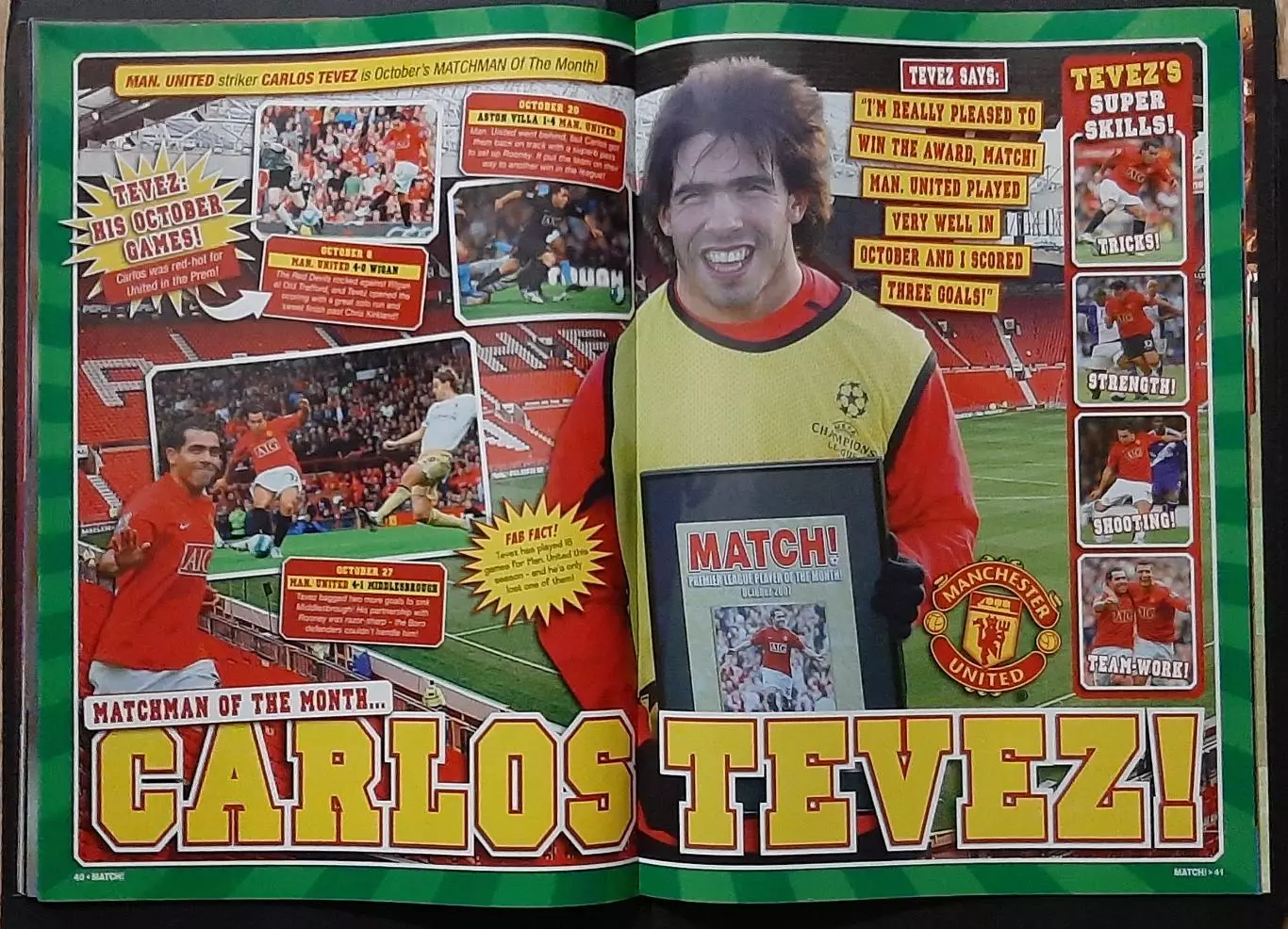 Журнал Match! 2007 постери Richards,Carvalho,Anderson,Newcastle,Cahill,Young 5