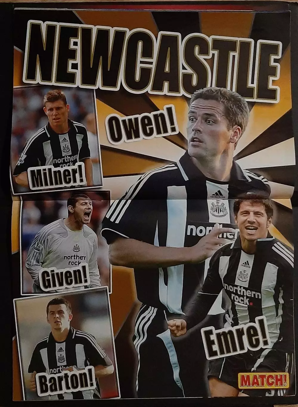 Журнал Match! 2007 постери Richards,Carvalho,Anderson,Newcastle,Cahill,Young 4
