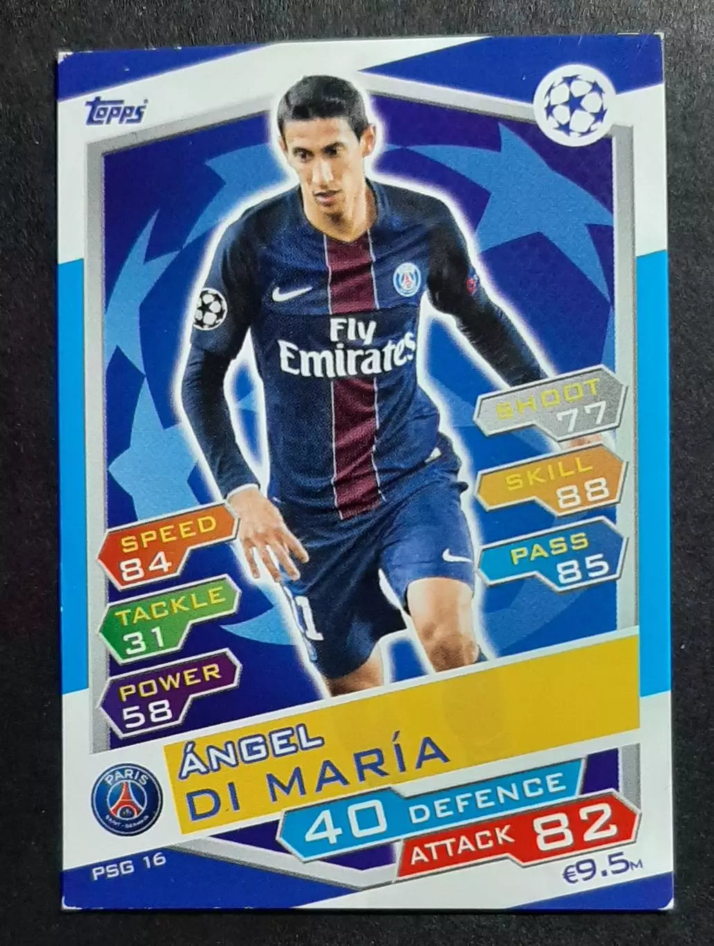 Картка Topps Angel Di Maria / Анхель Ді Марія ПСЖ
