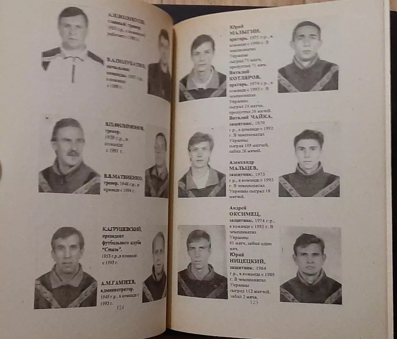 Футбол Календар - довідник Сталь Алчевськ 1995 3