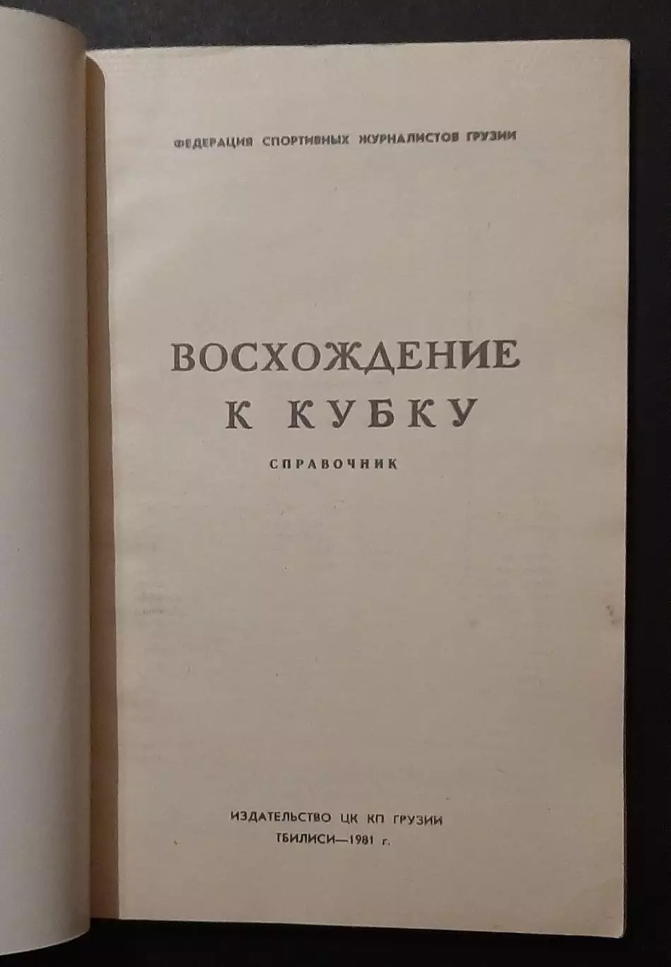 Восхождение к кубку Динамо Тбілісі 1981 1