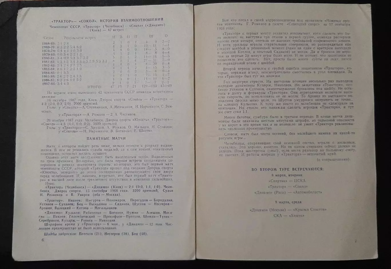 Хокей Трактор - Сокіл Київ 08.03.1988 3