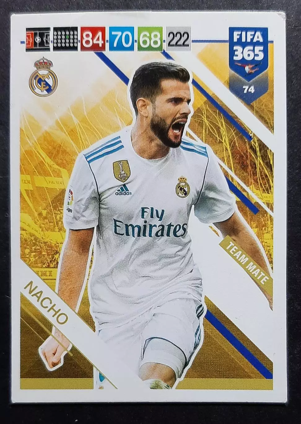 Картка Panini Nacho / Начо Реал Мадрид 2019