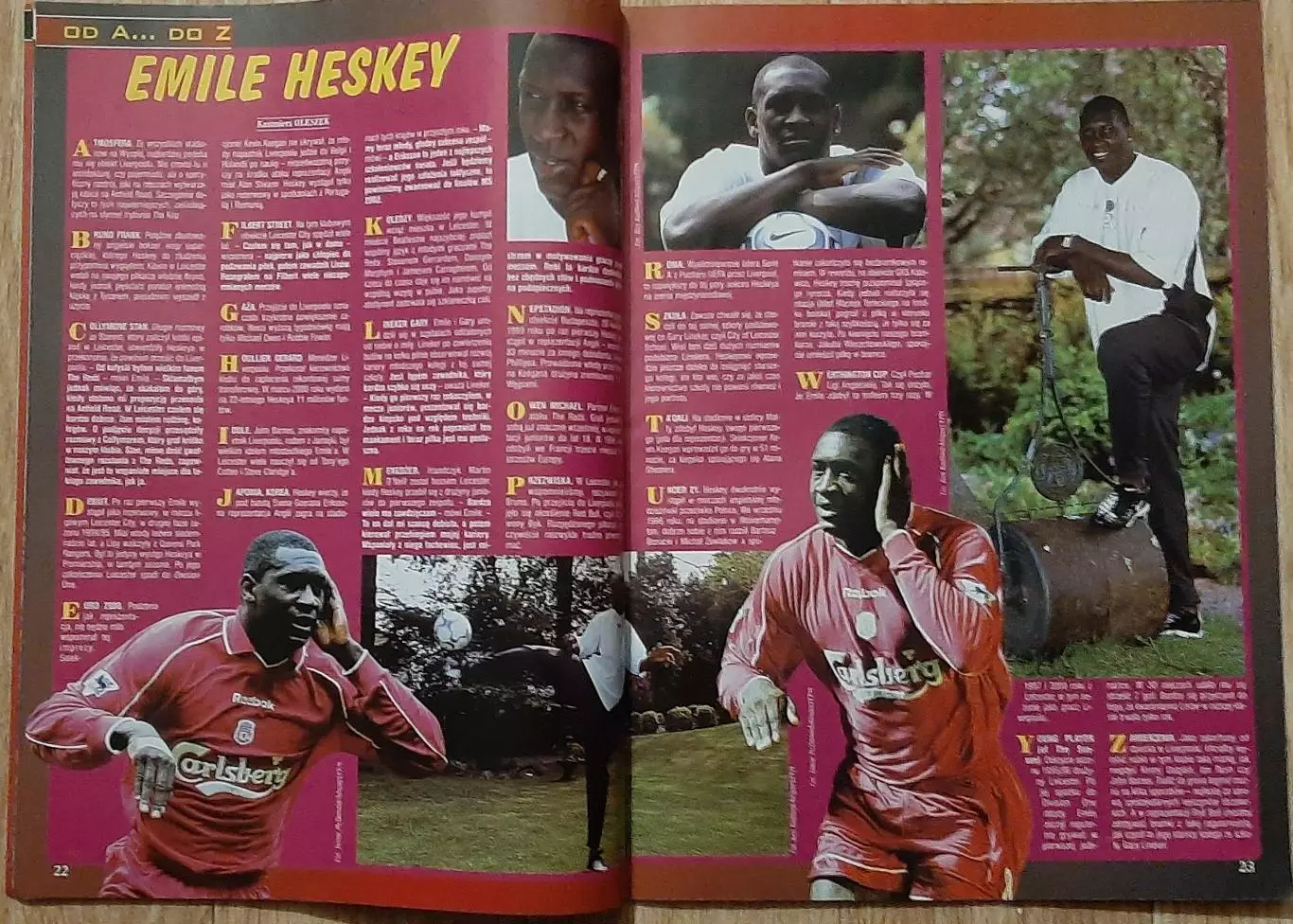 Журнал Pilka Nozna plus 2001 постер двосторонній Мендьєта / Елбер формат А2 3