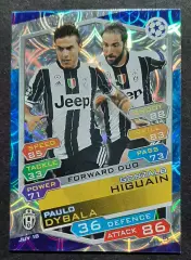 Картка Topps Dybala,Higuain/ Дібала,Ігуаїн Ювентус Італія 2016/17