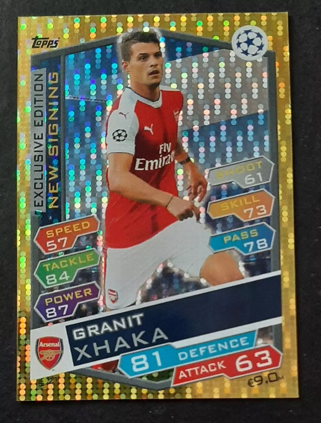 Картка Topps Granit Xhaka / Граніт Джака Арсенал Лондон 2016/17