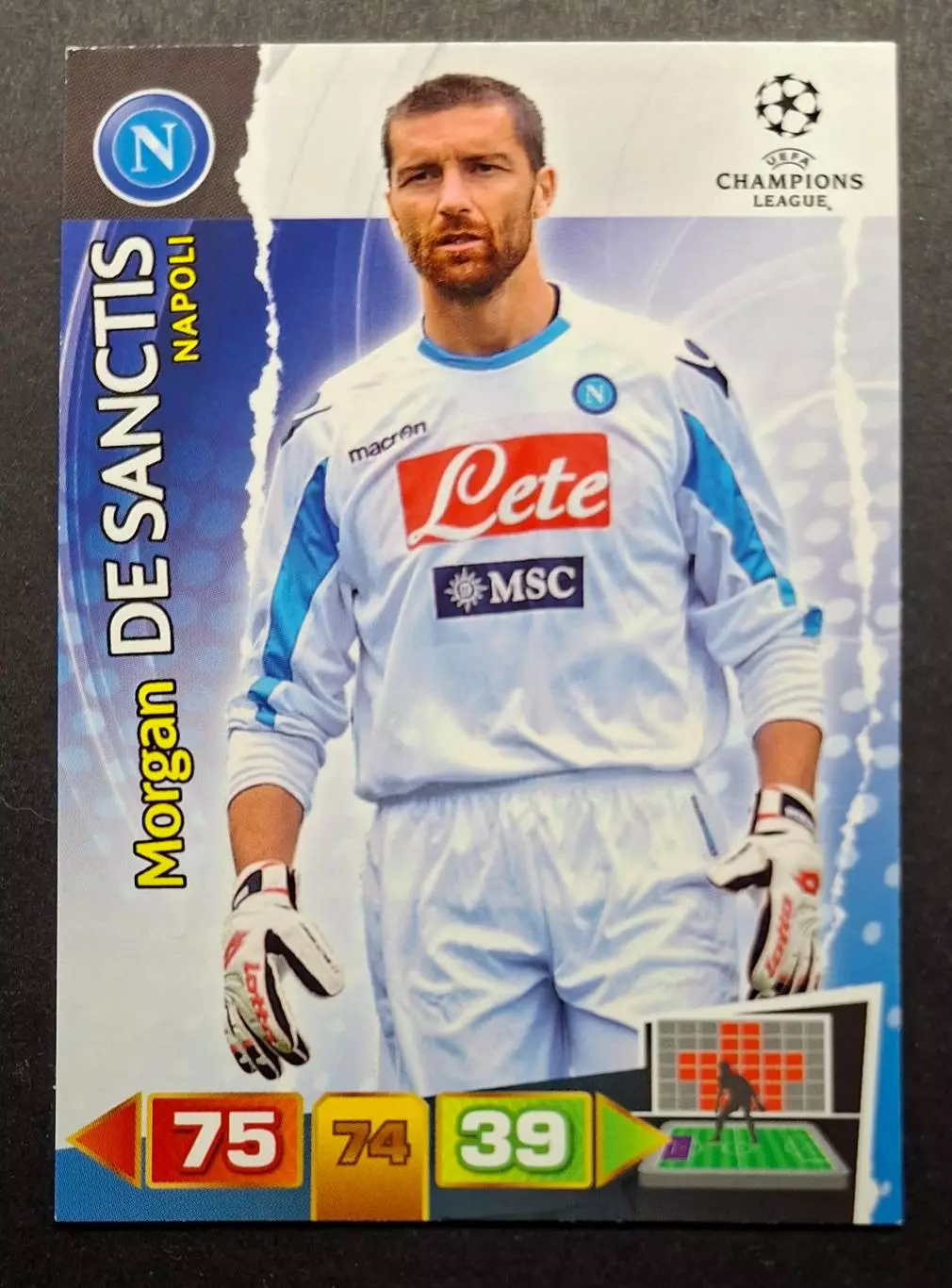 Картка Panini Morgan De Sanctis/ Морган Де Санктіс Наполі Італія 2011/12