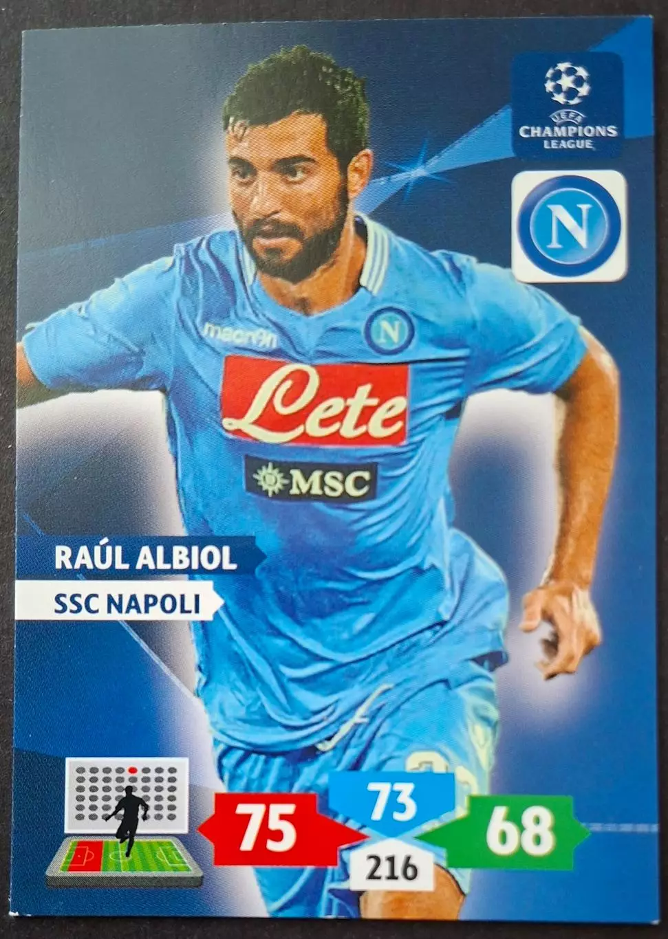 Картка Panini Raul Albiol / Рауль Альбіоль Наполі Італія 2013/14