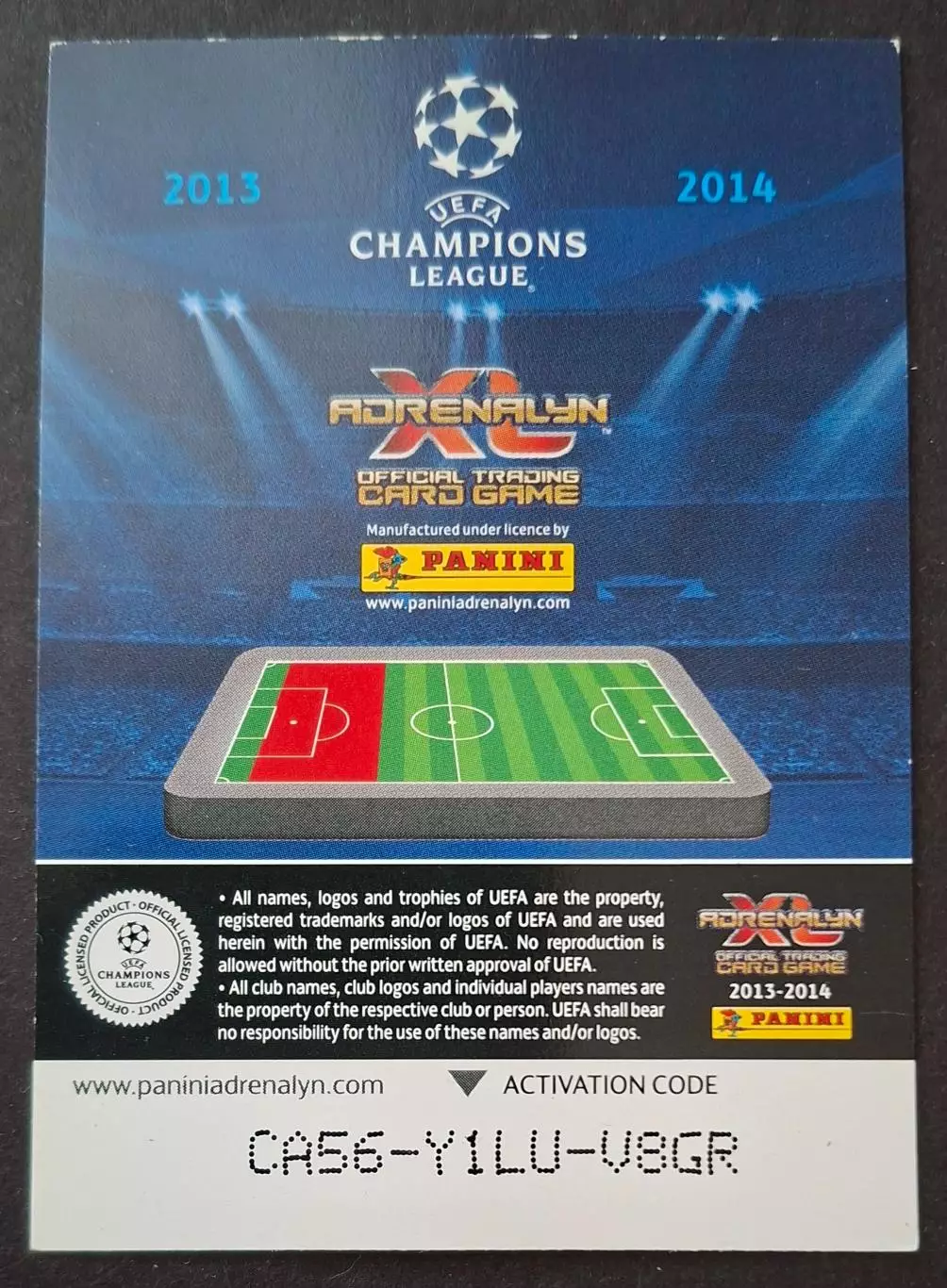 Картка Panini Paolo Cannavaro / Паоло Каннаваро Наполі Італія 2013/14 1