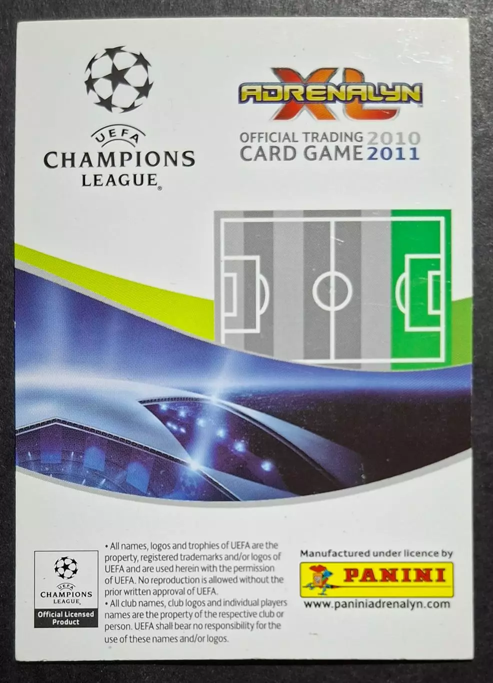 Картка Panini Mirko Vucinic / Мірко Вучинич Рома Італія Ліга Чемпіонів 2010/11 1