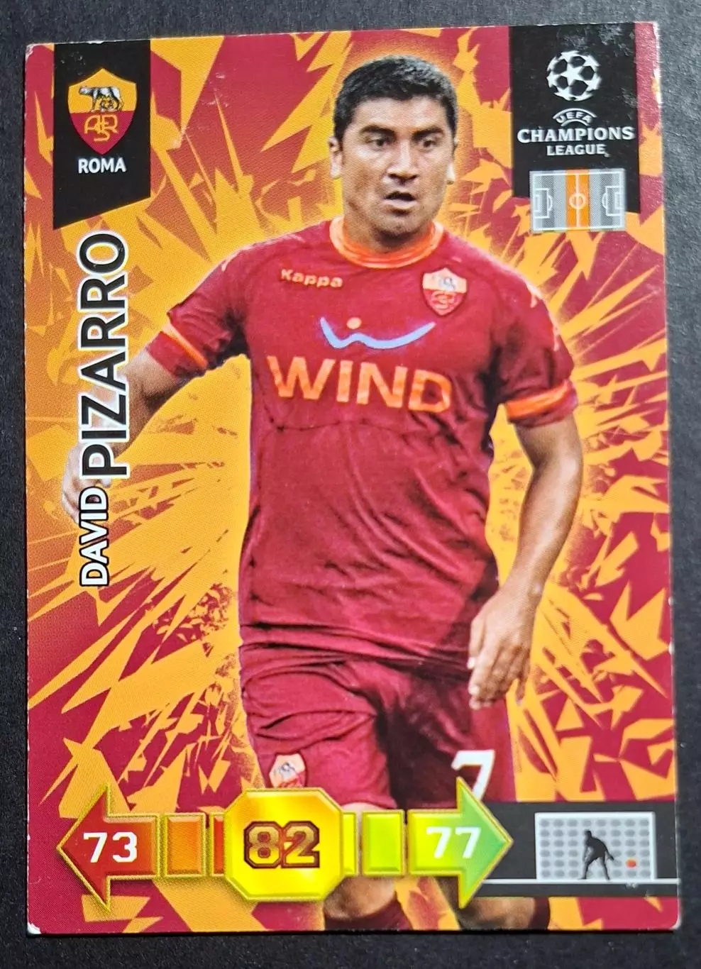 Картка Panini David Pizarro / Давід Пісарро Рома Італія Ліга Чемпіонів 2010/11