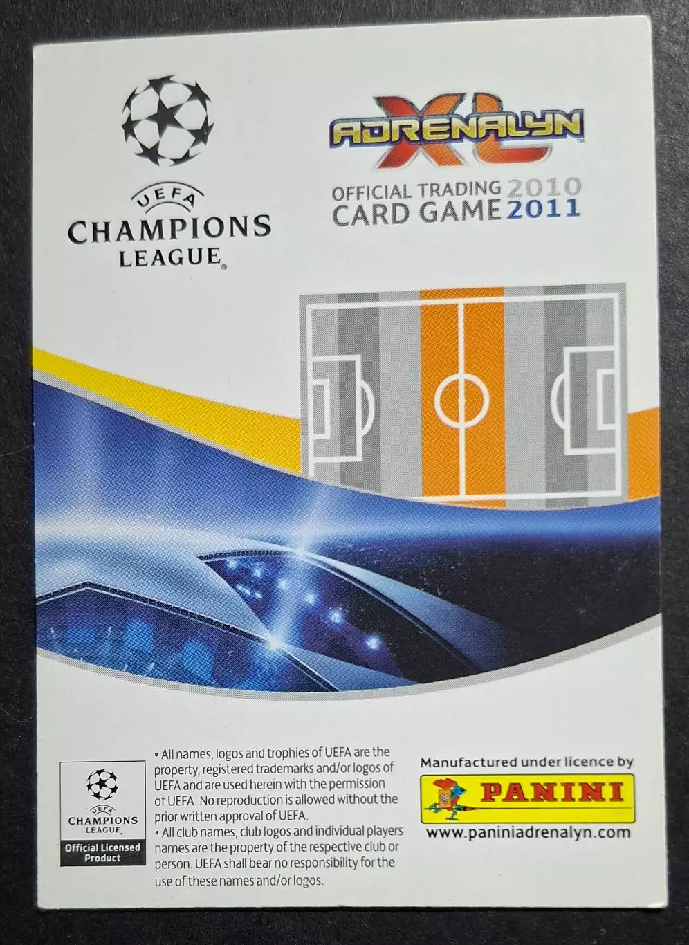 Картка Panini David Pizarro / Давід Пісарро Рома Італія Ліга Чемпіонів 2010/11 1