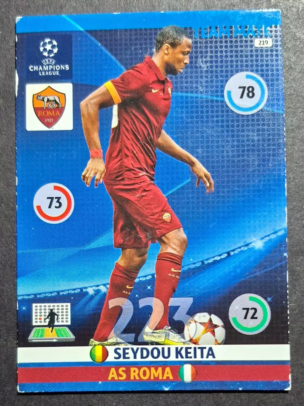 Картка Panini Seydou Keita / Сейду Кейта Рома Італія Ліга Чемпіонів 2014/15