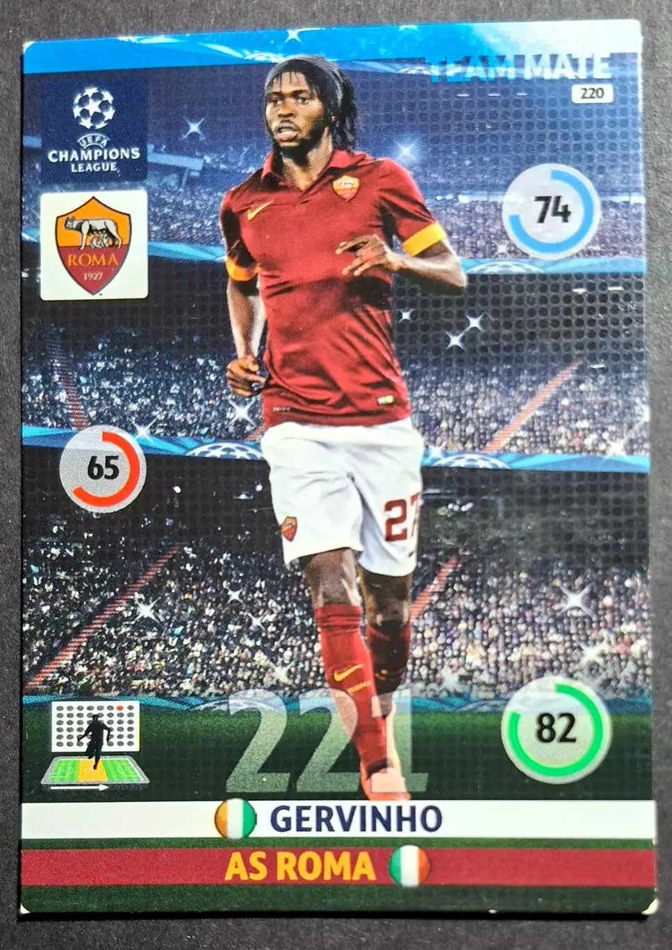 Картка Panini Gervinho / Жервіньйо Рома Італія Ліга Чемпіонів 2014/15