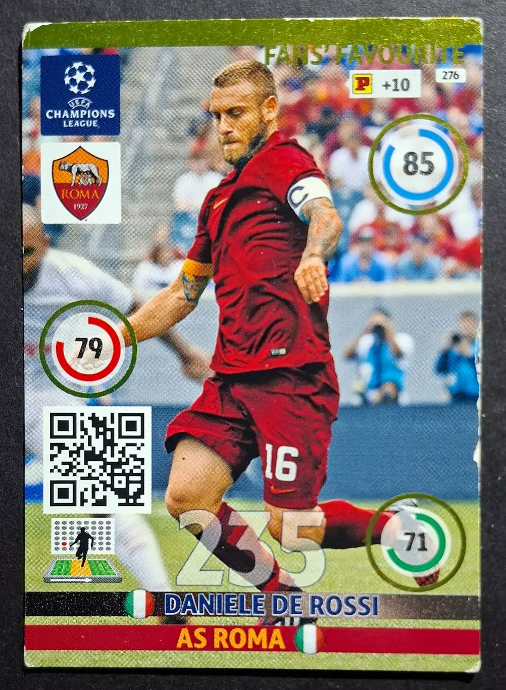 Картка Panini Daniele De Rossi / Даніеле Де Россі Рома Італія Ліга Чемп. 2014/15