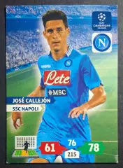 Картка Panini Jose Callejon / Хосе Кальєхон Наполі Італія Ліга Чемпіонів 2013/14