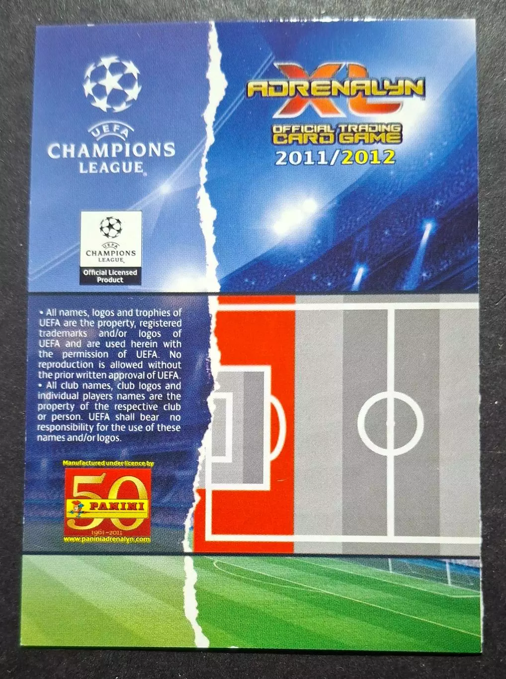 Картка Panini Maicon / Майкон Інтер Італія Ліга Чемпіонів 2011/12 1