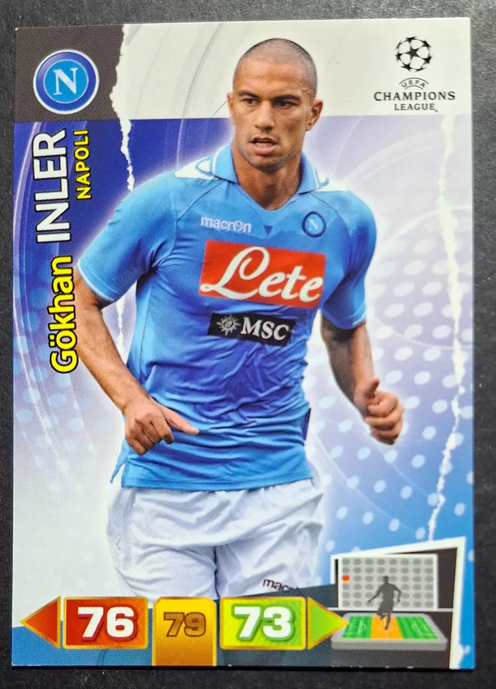 Картка Panini Gokhan Inler / Гекхан Інлер Наполі Італія Ліга Чемпіонів 2011/12