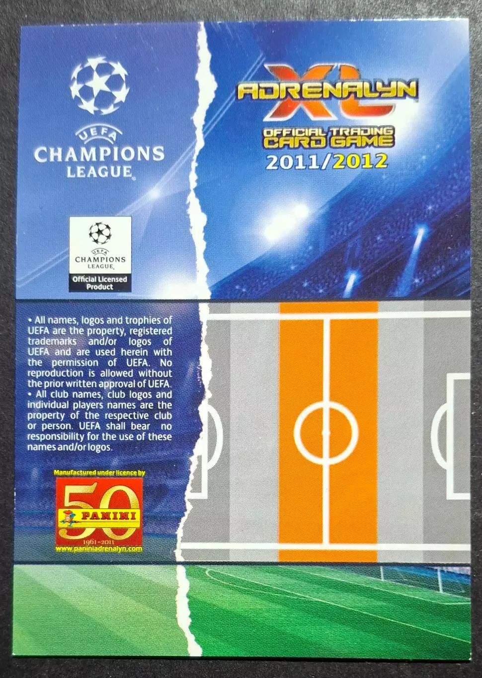 Картка Panini Gokhan Inler / Гекхан Інлер Наполі Італія Ліга Чемпіонів 2011/12 1