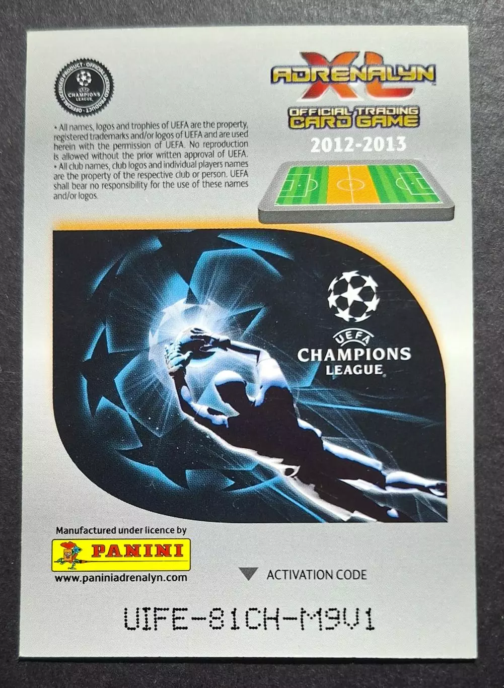 Картка Panini Antonio Nocerino / Антоніо Ночеріно Мілан Італія Ліга Чем. 2012/13 1