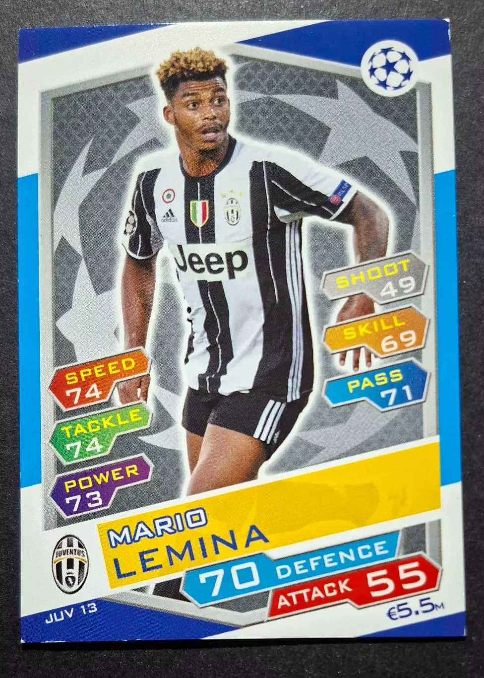 Картка Topps Mario Lemina / Маріо Леміна Ювентус Італія 2016/17